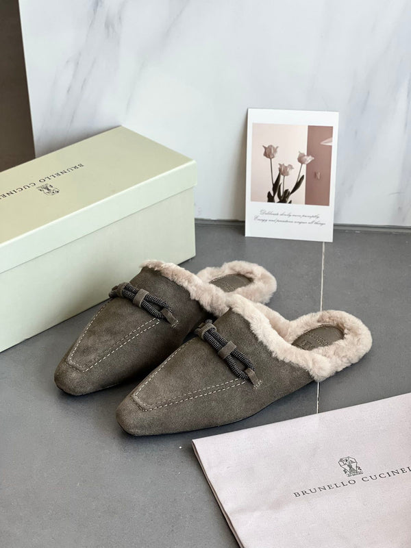 Wool Muller slippers are the luxury choice for fall and winter 02677