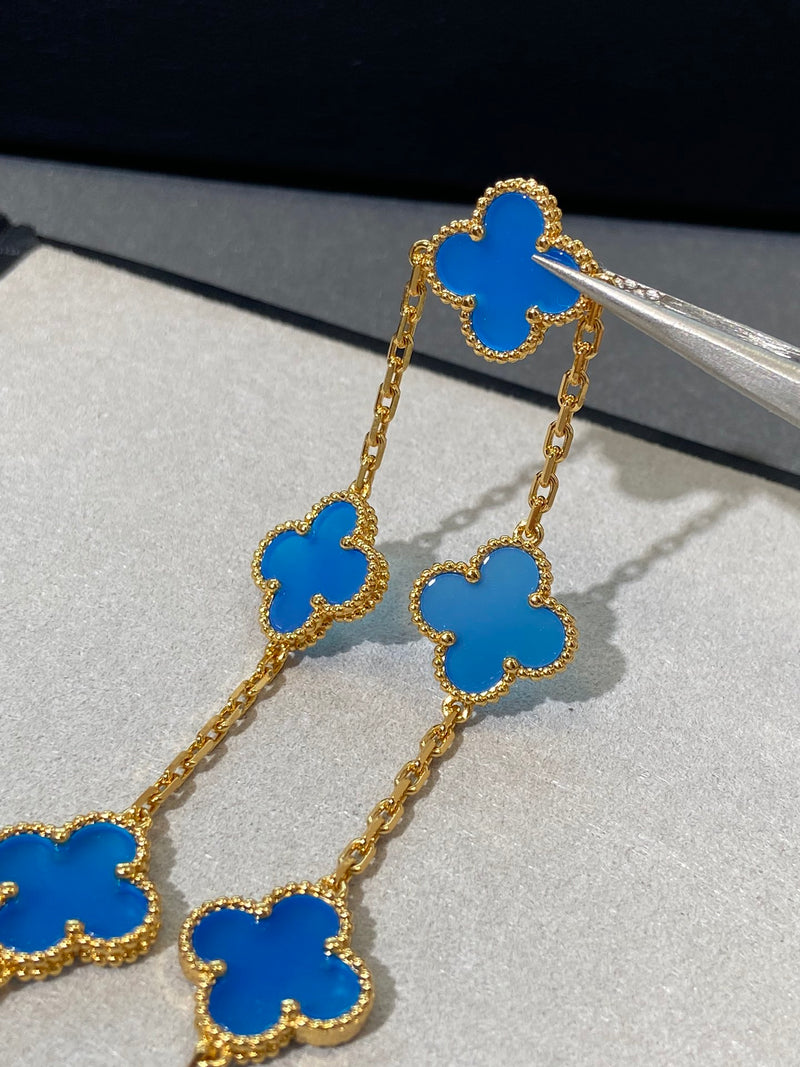 Too temperament color matching four-leaf clover bracelet 02531