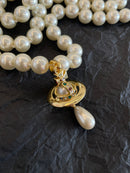 Three layers of pearl necklace 02724