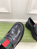 New autumn/winter classic striped ribbon loafers  02404