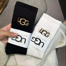 Autumn and Winter Heavy Towel Bottom Embroidered Letter Socks 02354